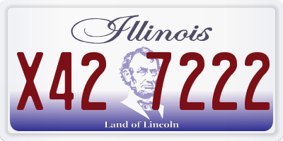 IL license plate X427222