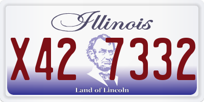 IL license plate X427332