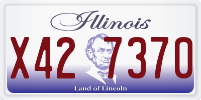 IL license plate X427370