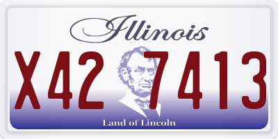 IL license plate X427413