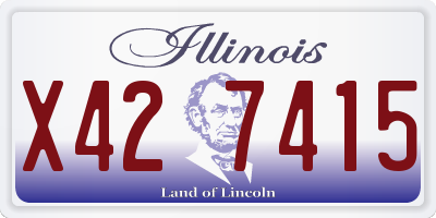 IL license plate X427415