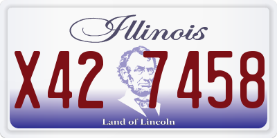 IL license plate X427458