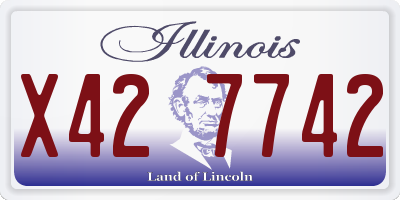 IL license plate X427742