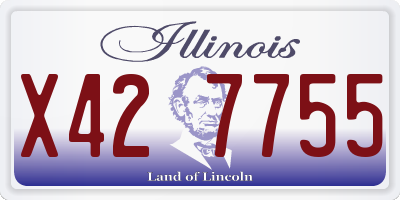 IL license plate X427755