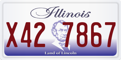 IL license plate X427867
