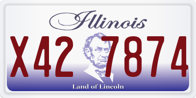 IL license plate X427874
