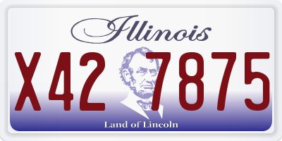 IL license plate X427875