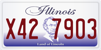 IL license plate X427903