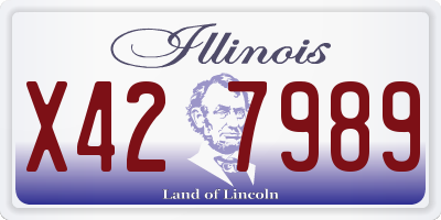 IL license plate X427989