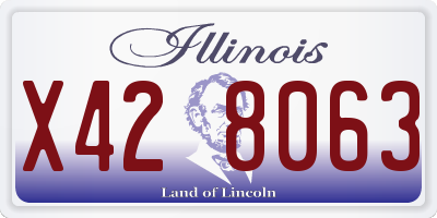IL license plate X428063