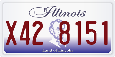 IL license plate X428151