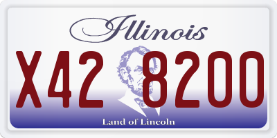 IL license plate X428200
