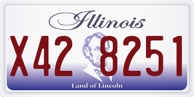 IL license plate X428251