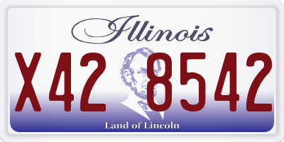 IL license plate X428542