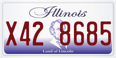 IL license plate X428685