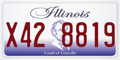 IL license plate X428819