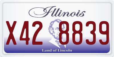 IL license plate X428839