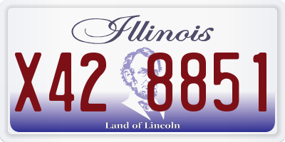 IL license plate X428851