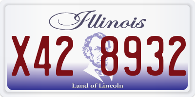 IL license plate X428932