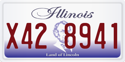 IL license plate X428941