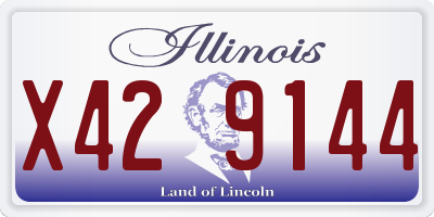 IL license plate X429144