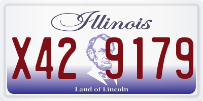 IL license plate X429179