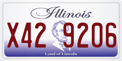 IL license plate X429206