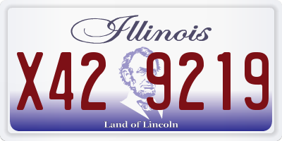 IL license plate X429219