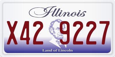 IL license plate X429227