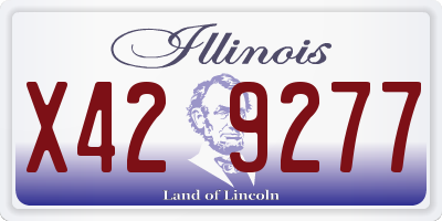 IL license plate X429277