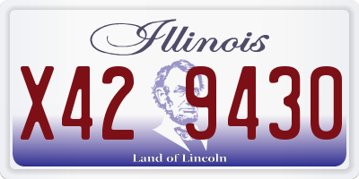 IL license plate X429430