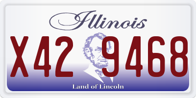 IL license plate X429468