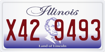 IL license plate X429493