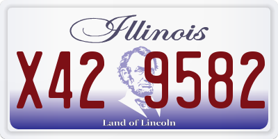 IL license plate X429582