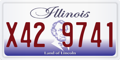 IL license plate X429741