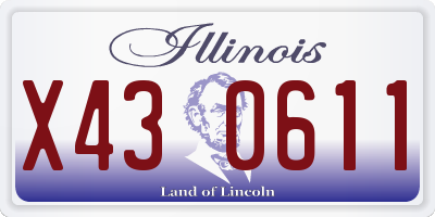 IL license plate X430611