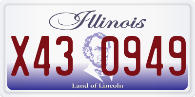 IL license plate X430949