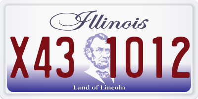 IL license plate X431012