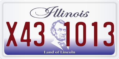IL license plate X431013