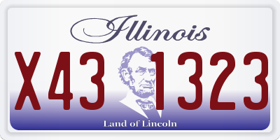 IL license plate X431323
