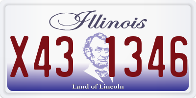 IL license plate X431346