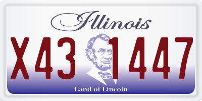 IL license plate X431447