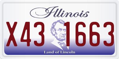 IL license plate X431663