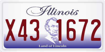 IL license plate X431672