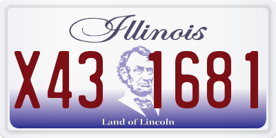 IL license plate X431681