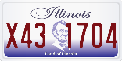 IL license plate X431704