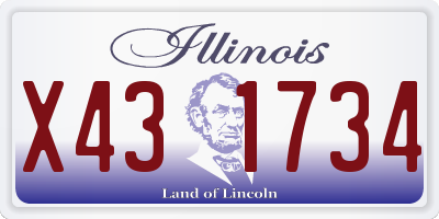 IL license plate X431734
