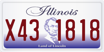 IL license plate X431818