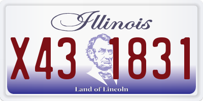 IL license plate X431831