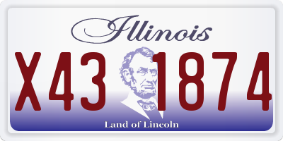 IL license plate X431874